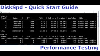 Celebrity DiskSpd - How to test performance. (Quick Start Guide - Computer Performance) Wealth