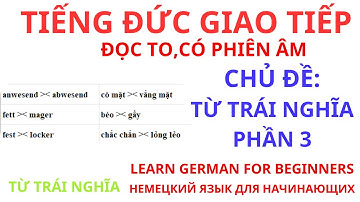 Tiếng Đức giao tiếp mỗi ngày Cặp Từ Trái Nghĩa Hay Gặp Trong Tiếng Đức có ví dụ minh họa phần 3