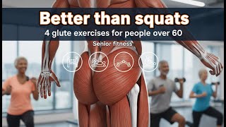 Better Than Squats: 4 Glute Exercises for Over 60! Senior Fitness