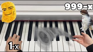 Gegagedigedagedago 1x Vs 999x Speed Piano