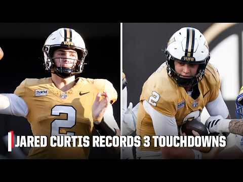 Former 5⭐️ Jared Curtis records 3 TOUCHDOWNS to lead Vanderbilt to win 💪 | ESPN College Football