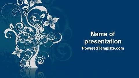 Floral Ornament PowerPoint Template by PoweredTemplate.com