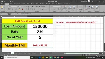 PMT Function in Excel-Make EMI Calculator in Excel - Calculate EMI in Excel - #shorts #excel