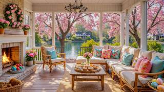 Soft Spring Morning 🌿☀️ Cozy Cabin by the River | Relaxing Piano Ambience