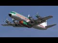 Buffalo Airways Lockheed L-188 Electra [C-FIJX] Landing and Takeoff at Red Deer Regional ᴴᴰ