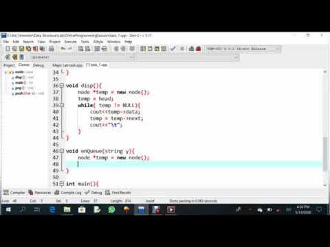 Data Structure || Part 1 || Stack and Queue in one code using linked ...
