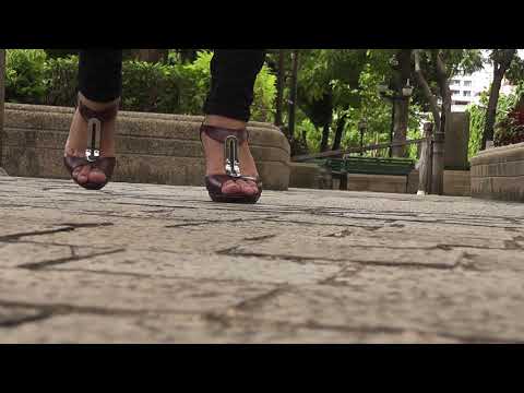 ASMR, high heels in BKK park
