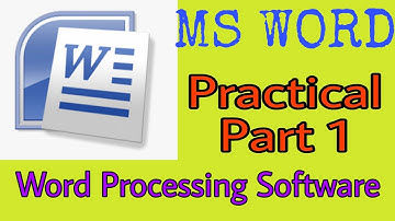 MS WORD 2007 Part 1 Word Processing Software Practical  | ms word 2007 tutorial in bangla | Class XI