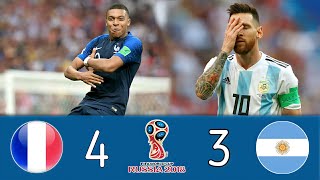 فرنسا و الارجنتين 4-3  دور الـ 16 كأس العالم 2018 جنون عصام الشوالي 🔥🔥