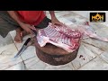 Fastest Goat Meat Cutting Bakra Eid Full Tutorial Part 0.1 By Captain Asraf  . Meat On Heat