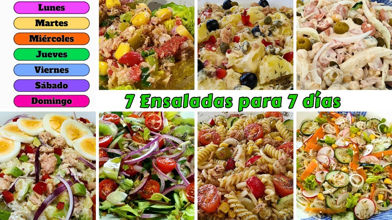 7 Ensaladas Para 7 Días Para Llevar Al Trabajo A la Playa o ¡A Donde Quieras!