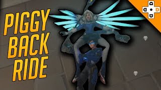 Overwatch Funny Epic Moments 156 - Piggy Back Ride - Highlights Montage