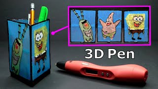 &quot;Stained Glass&quot; PEN HOLDER | Useful 3D Pen | Spongebob