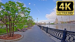 Walking Tour 4K 🇷🇺 | Krasnopresnenskaya embankment, «Ukraina» Hotel, Moscow