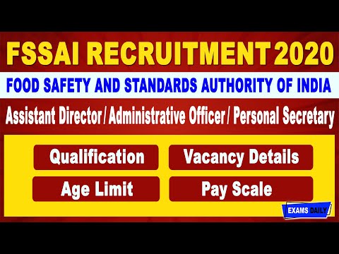 FSSAI Recruitment 2020 | Food Department Vacancies 2020 - Notification Released