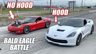 RUBY -vs- Bald Eagle Machine! Does Removing Your Hood Actually Make You Faster??