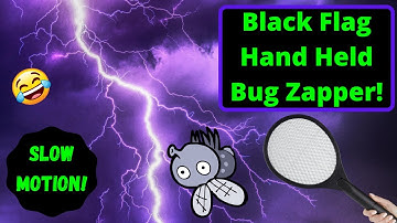 Black Flag Hand Held Bug Zapper in Slow Motion