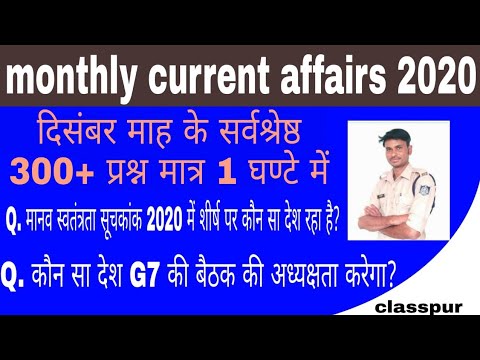 दिसंबर माह प्रश्न|december current affairs 2020|today current affairs|daily current affairs in hindi