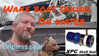 Wake boat Dripless XPC  prop shaft seal repair,  Super Air Nautique G25 replacement seal