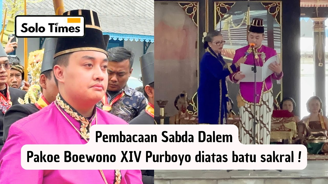 Pembacaan Sabda Raja PB XIV Puruboyo di atas Watu Gilang yang Terkenal Sakral. 