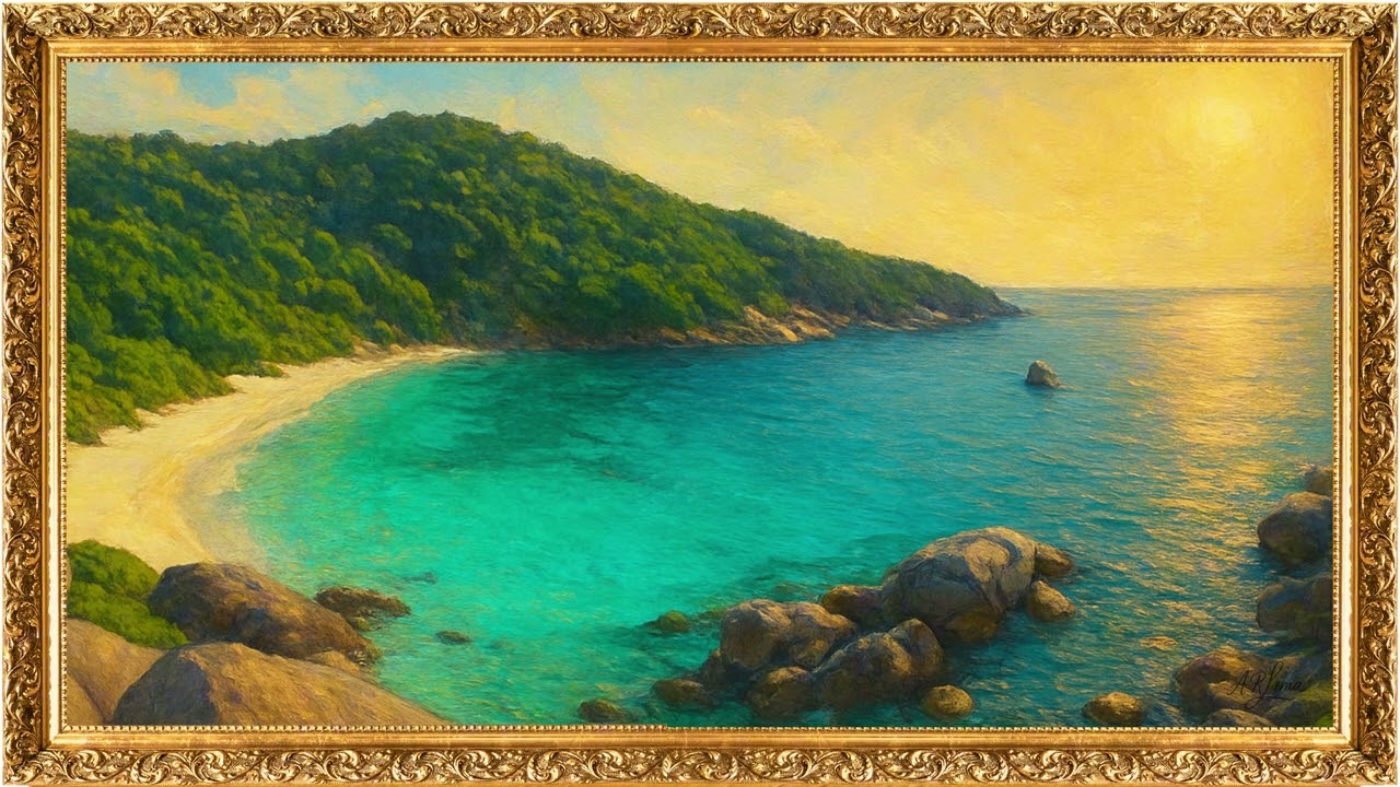 Frame Tv | Quadro para tv | Pintura Litoral