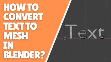 How to Convert Text to Mesh in Blender?