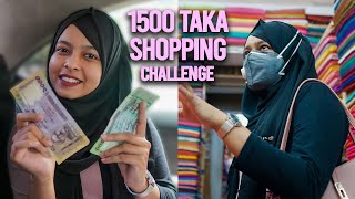 I made 2 DRESSES for 1500 TAKA! | Shopping Challenge | New Market