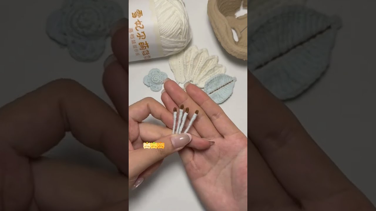 玉兰花挂饰钩织教程