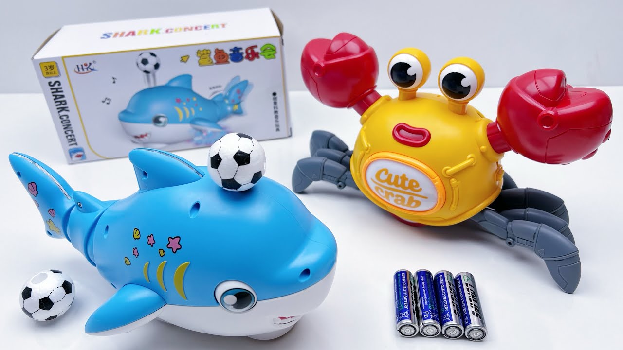 Electric Toy Unboxing | Shark Spraying Ball ⚽️ | Electric Crab 🦀 | ASMR | Toy Review