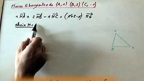 Comment placer un barycentre de  3 points pondérés ? POST-BAC