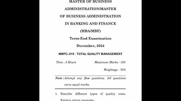 MMPC-019 Dec 2024 | IGNOU Previous Year Question Paper