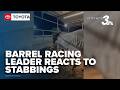 Las Vegas barrel racing leader reacts to alleged horse stabbing incident