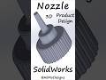 Cap with Nozzle. 3D Design. SolidWorks. #Shorts #3ddesign #cap #nozzle