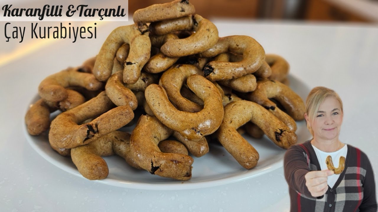 Su ve sıvıyağla 3 tepsi kurabiye! Meşhur pastanenin Karanfilli Tarçınlı çay kurabiyesi
