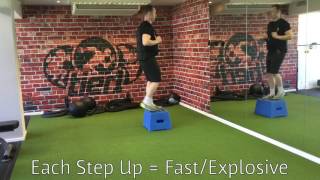 HICT (High Intensity Continuous Training) Box Steps w/ Weight Vest