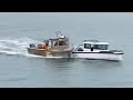 Moment boats crash in French blockade off Jersey coast