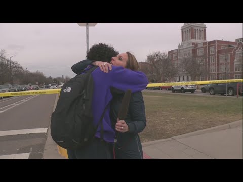 Fox News reporter hugs son on camera as he leaves site of Denver school shooting