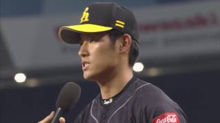 2017年5月19日 福岡ソフトバンク・上林選手ヒーローインタビュー