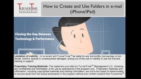 How to Create and Use Folders in e-mail (iPhone/iPad/iPad iOS 9) - by Turner Time Management