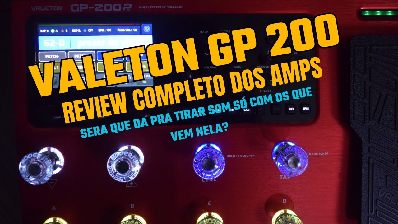 Valeton GP200 - Review Completo dos Amps - YouTube