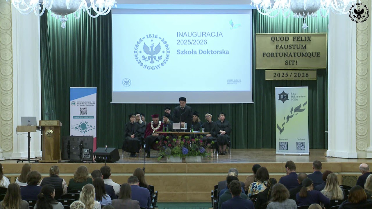 Inauguracja Roku Akademickiego 2025/2026 w Szkole Doktorskiej SGGW
