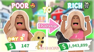 POOR TO RICH in 31 DAYS CHALLENGE - DAY 3 ||Roblox Adoptme||StxrVxnilla