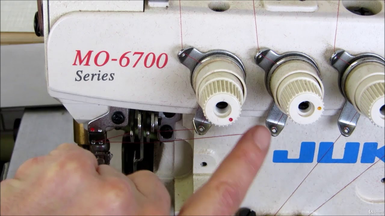 Juki overlocker how to thread The first thread. Part 2 YouTube