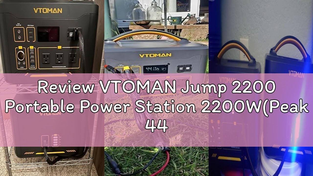 Review VTOMAN Jump 2200 Portable Power Station 2200W(Peak 4400W) - 1548Wh LiFePO4 Solar Power Genera