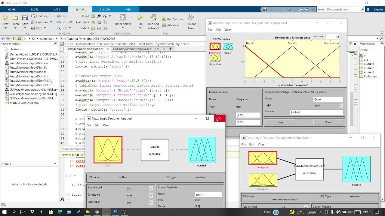 Fuzzy Membership dengan GUI menggunakan MatLab - YouTube