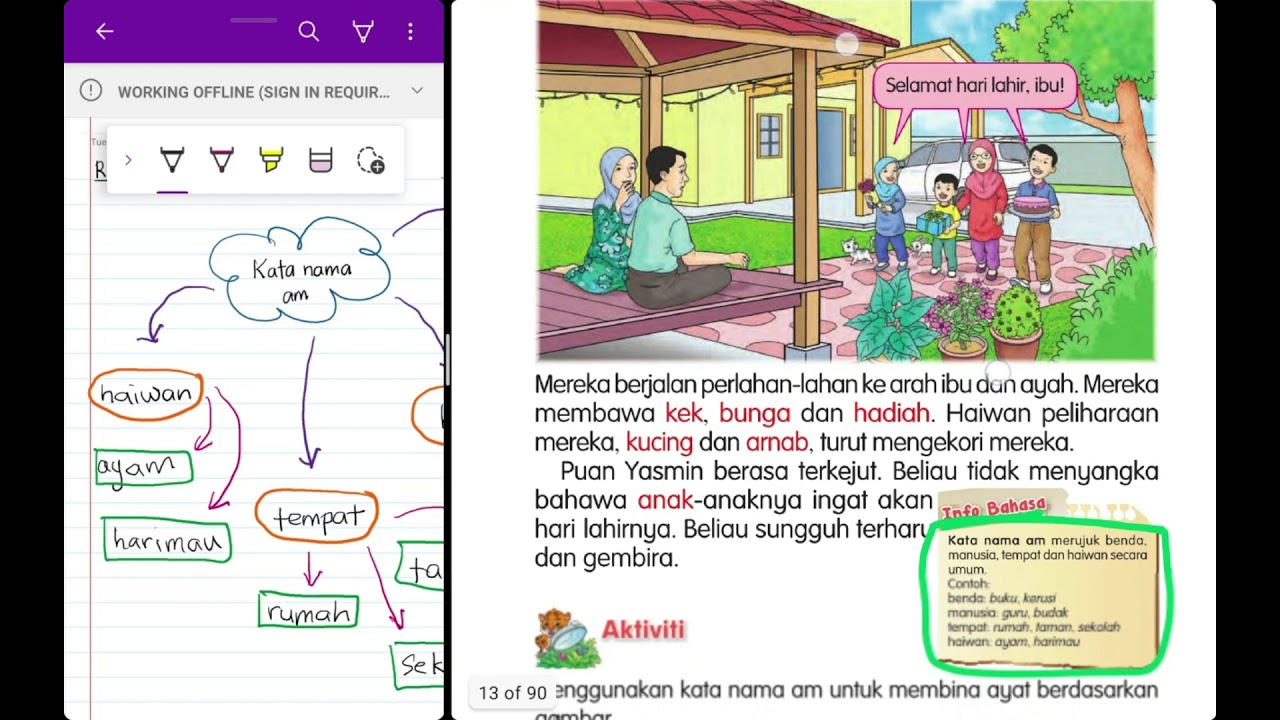 Bm Tahun 2 Kata Nama Am Youtube