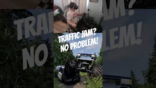 The Ultimate Traffic Jam Fix: Monster Truck! 💥 BeamNG VR Police Chase #shorts #vr #beamngdrive