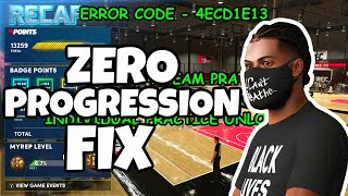 NBA 2K21 NEXT GEN ZERO BADGE PROGRESSION GLITCH FIX ERROR CODE 4ECD1E13