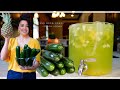 How to Make The BEST EASY Mexican Drink AGUA FRESCA de Pepino y Piña | Cucumber pineapple drink