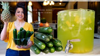 How to Make The BEST EASY Mexican Drink AGUA FRESCA de Pepino y Piña | Cucumber pineapple drink